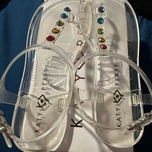 Katy Perry Collections Clear Sandals with Multicolor Gems